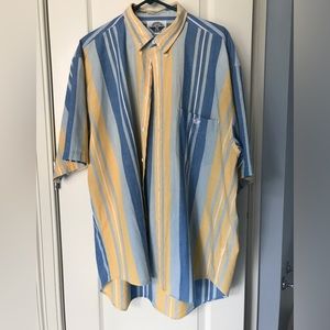 Docker’s wide striped button down shirt XL